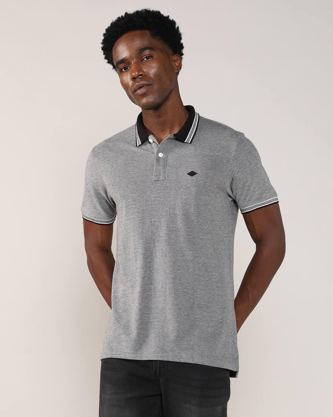 Men Heathered Regular Fit Polo T-Shirt