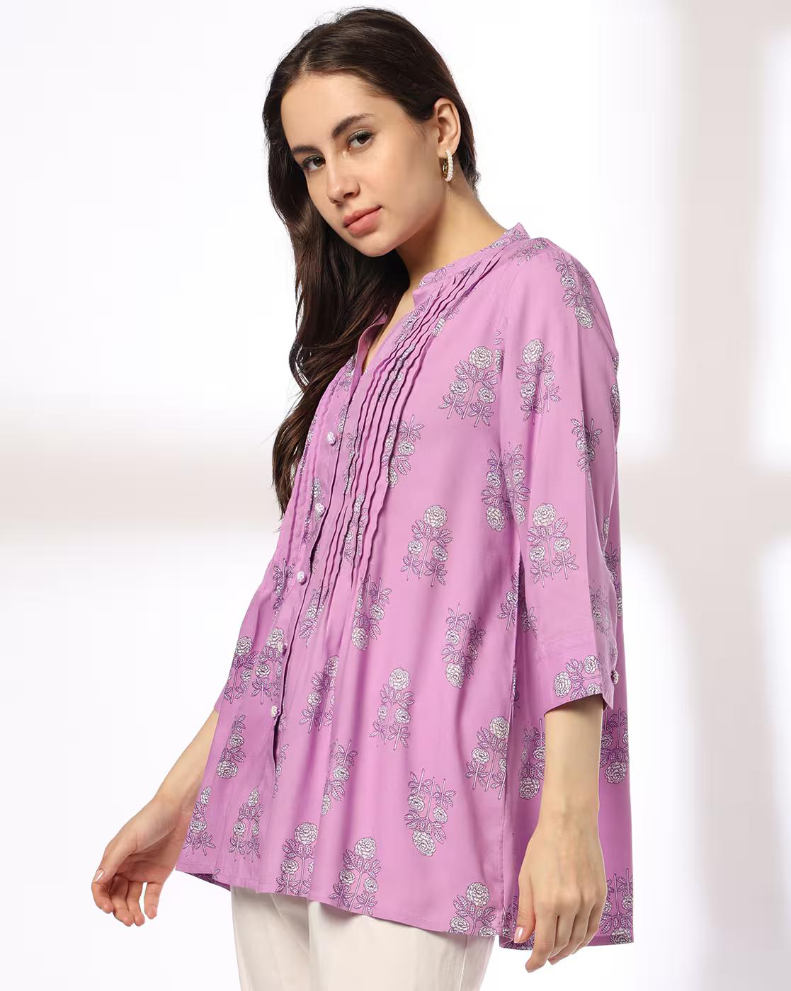 Women Floral Print Relaxed Fit Tunic