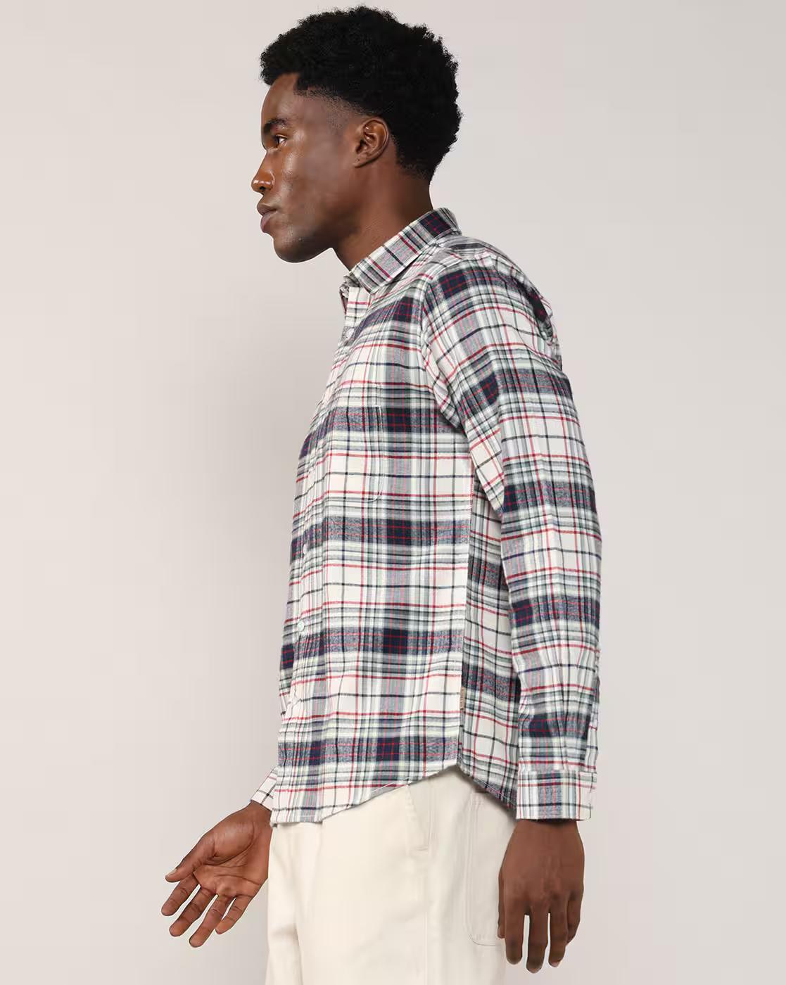 Men Checked Regular Fit Cotton Shirt