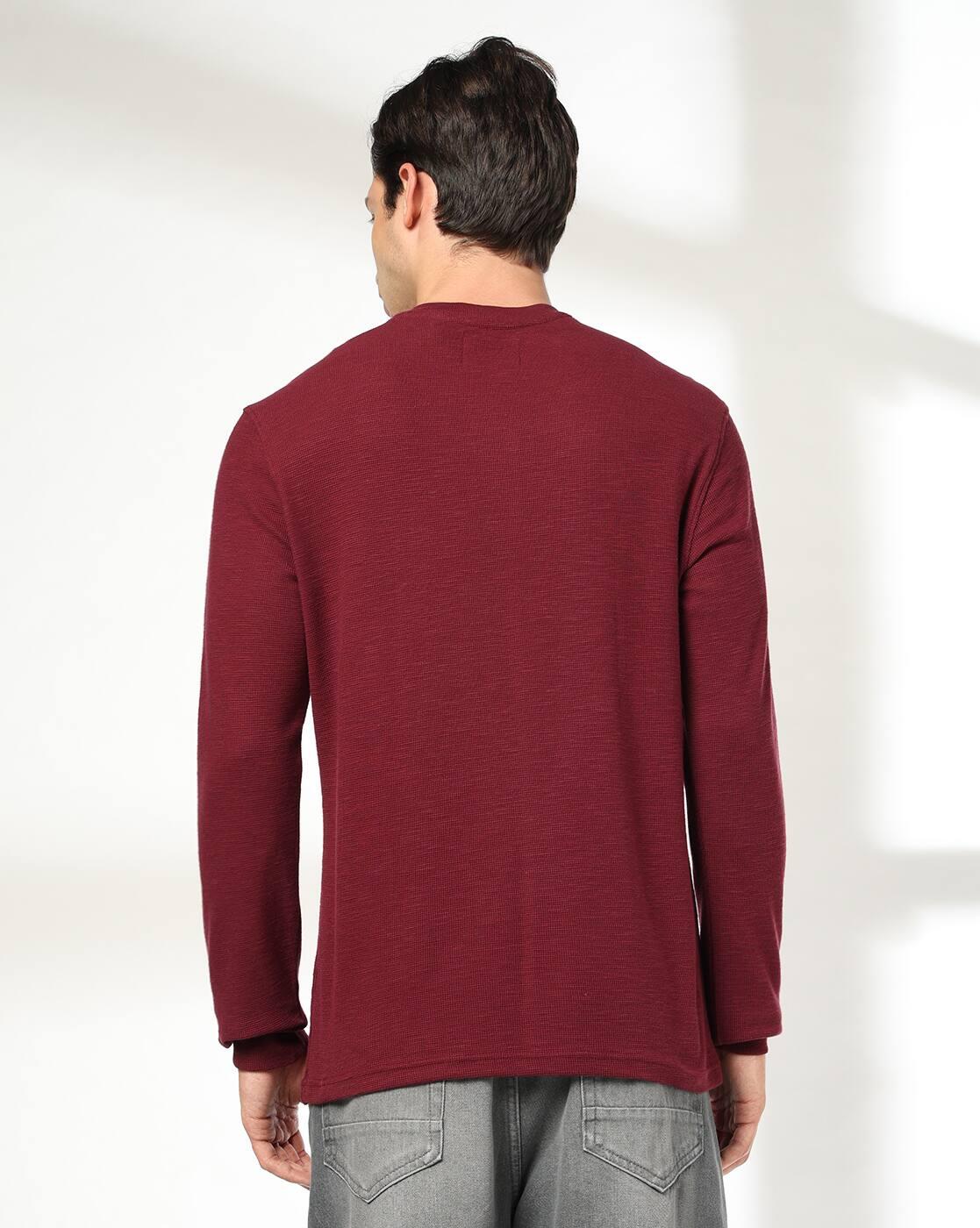 Men Regular Fit Henley T-Shirt