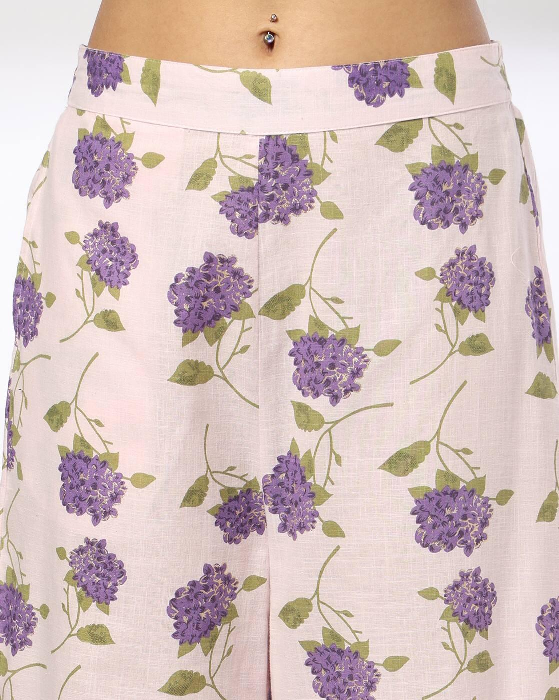 Women Floral Print Straight Kurta & Palazzos Set