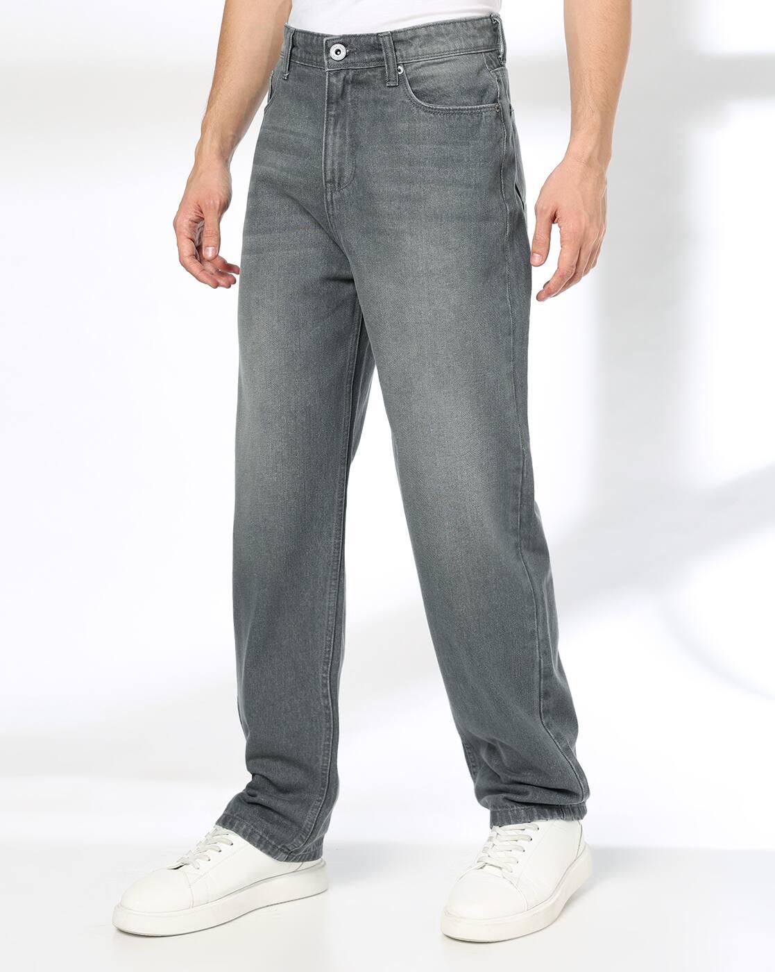 Men Mid-Wash Loose Fit Jeans