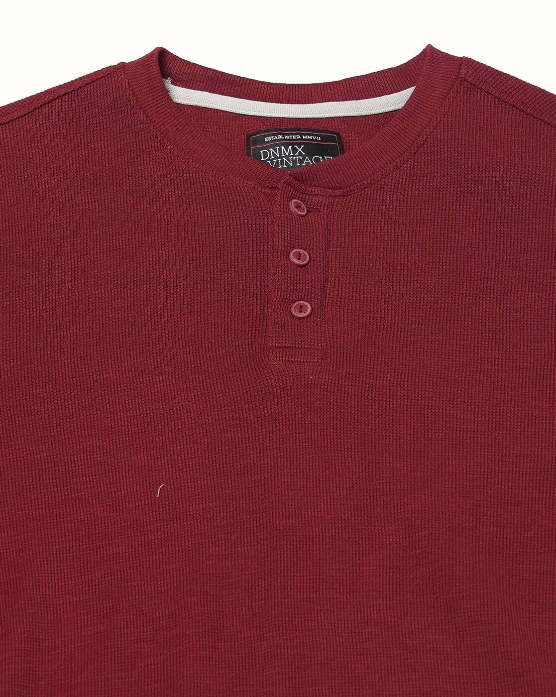 Men Regular Fit Henley T-Shirt