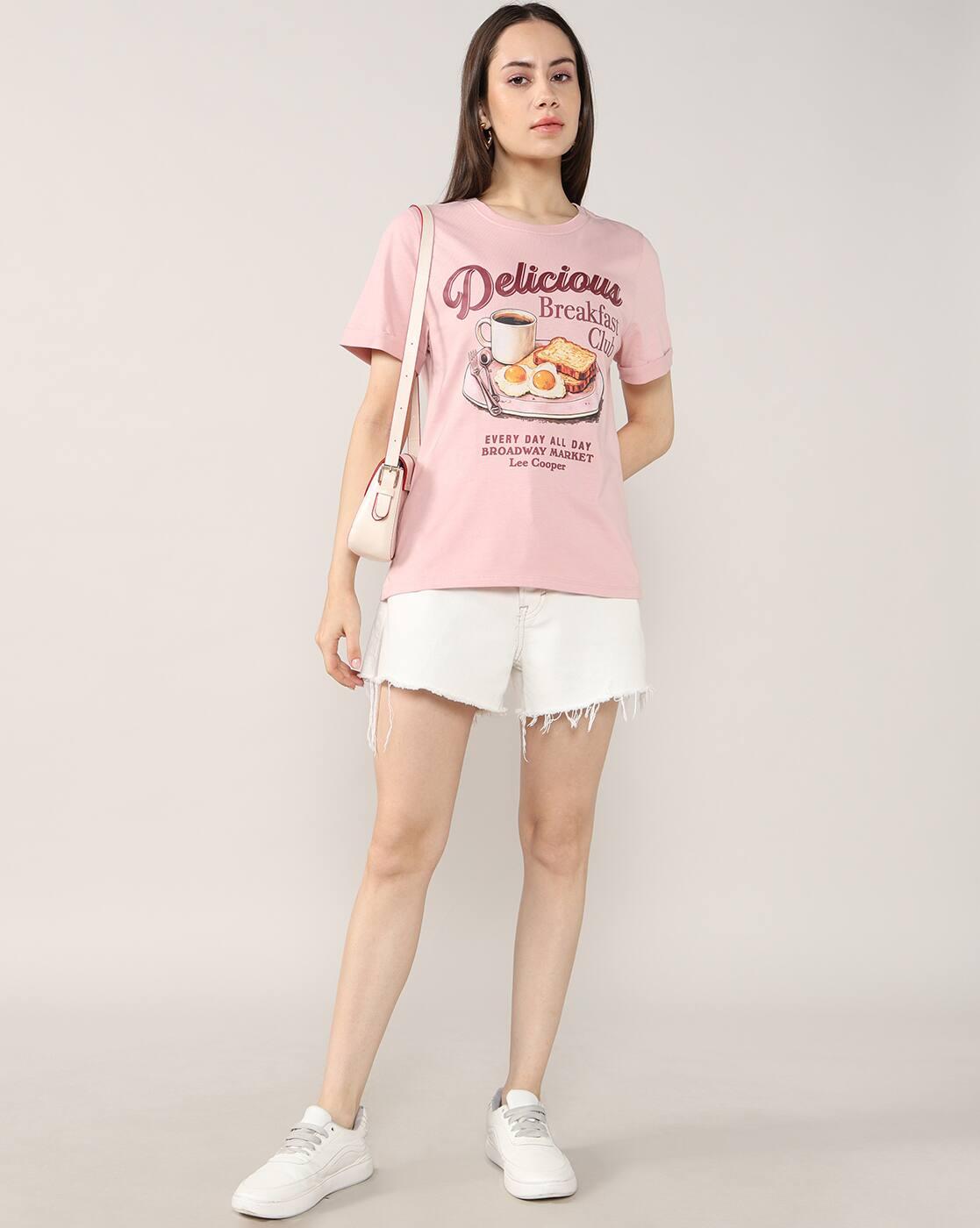 Women Graphic Print Regular Fit Crew-Neck T-Shirt