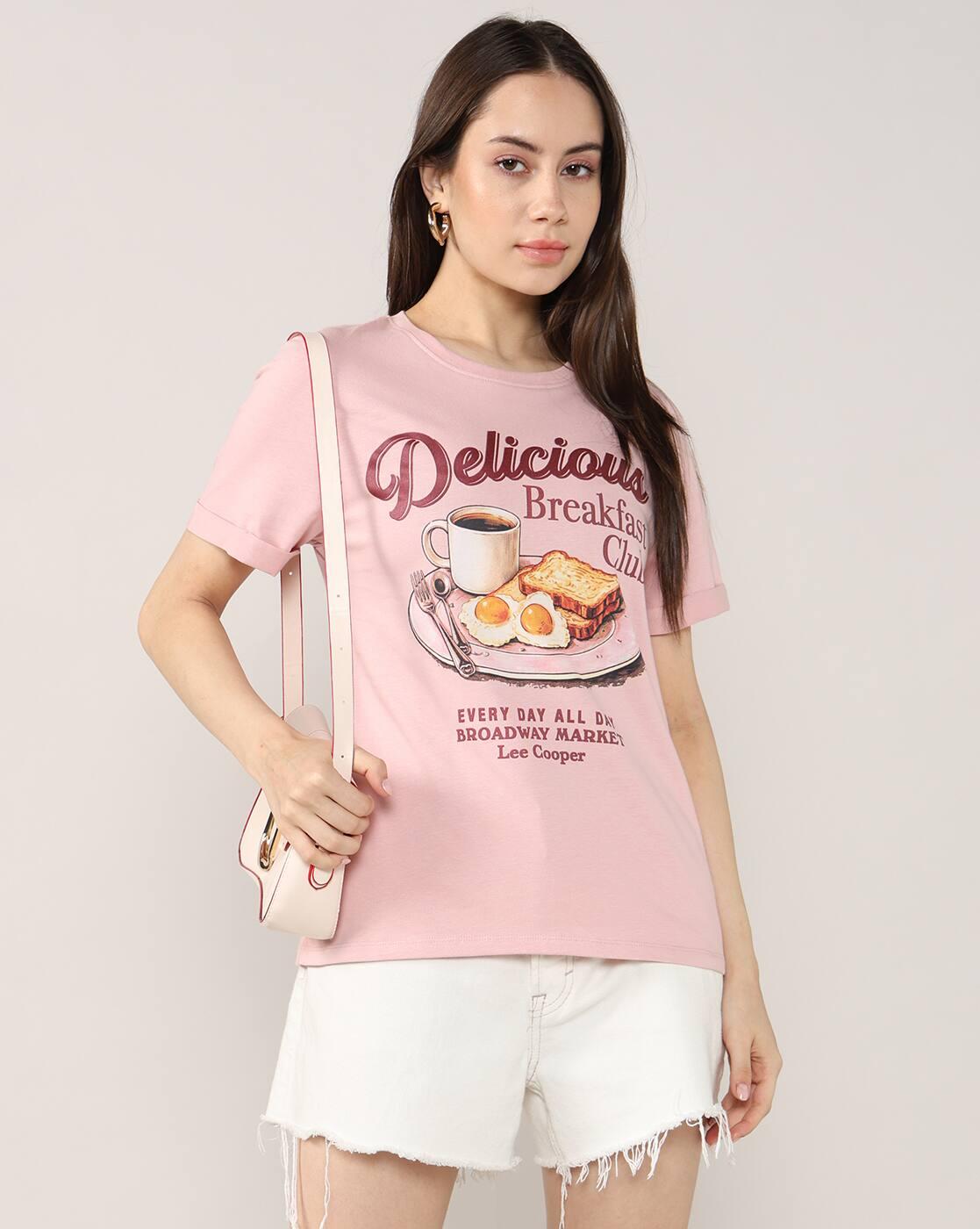Women Graphic Print Regular Fit Crew-Neck T-Shirt