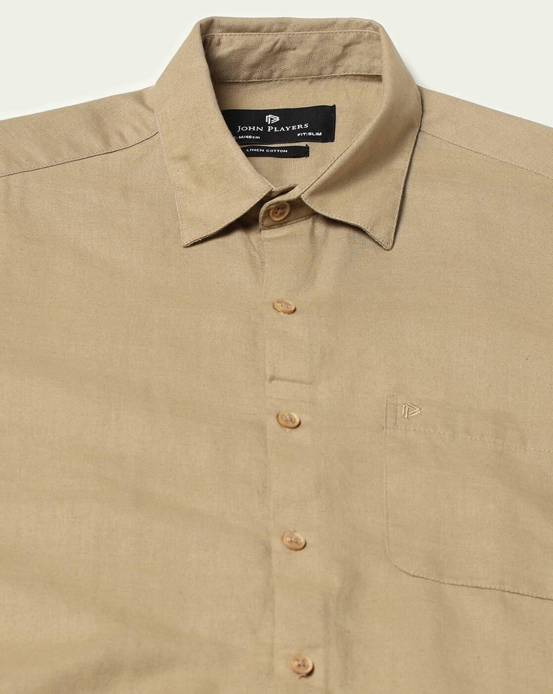 Men Slim Fit Shirt with Patch Pocket