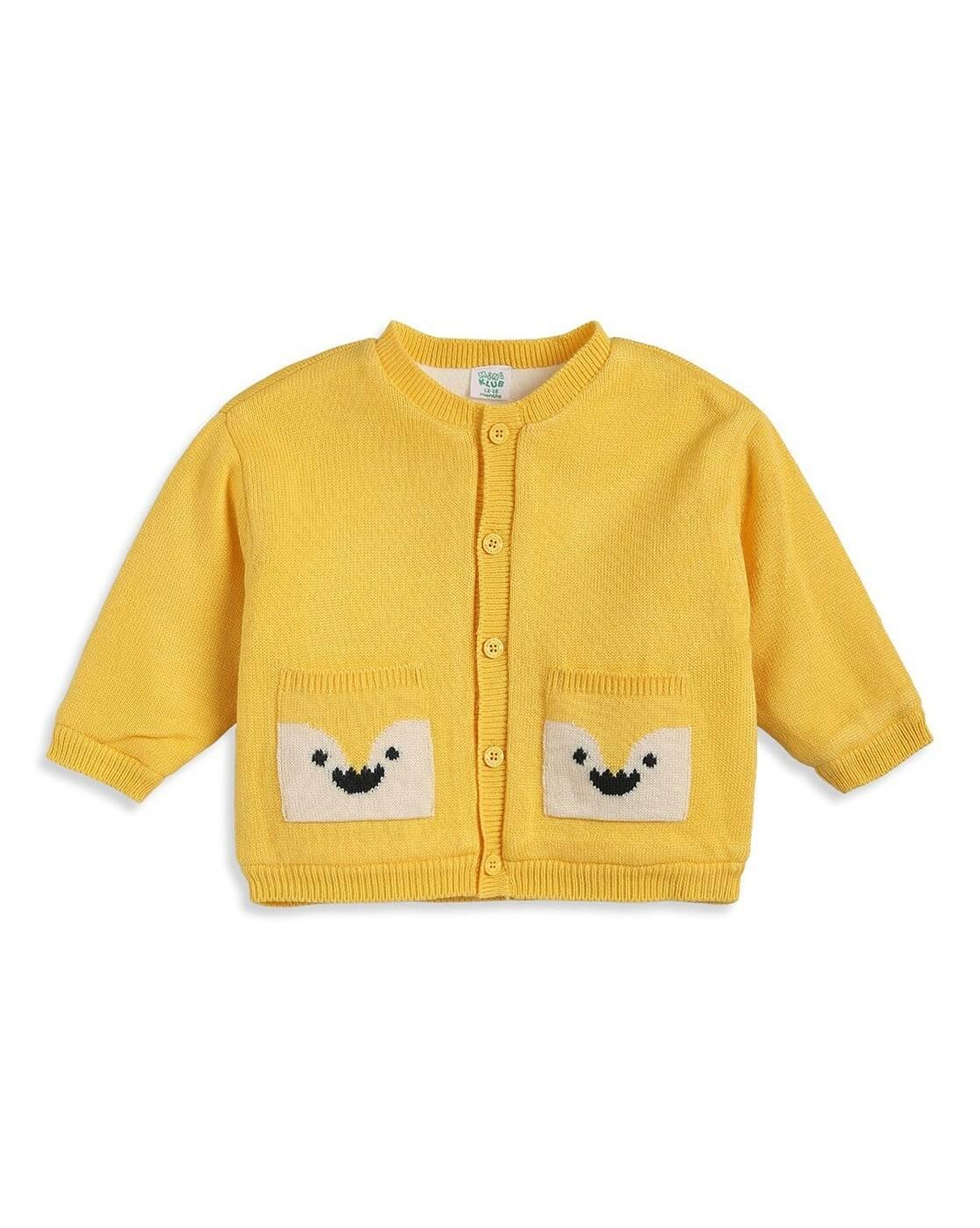 Boys Printed Round-Neck Cardigan