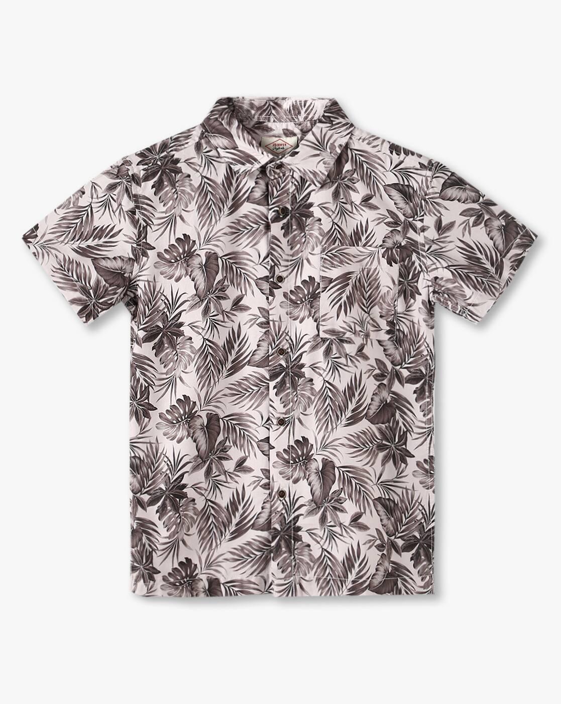 Boys All-Over Print Shirt with Patch Pocket