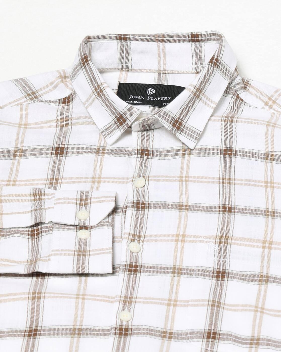 Men Checked Slim Fit Cotton Shirt