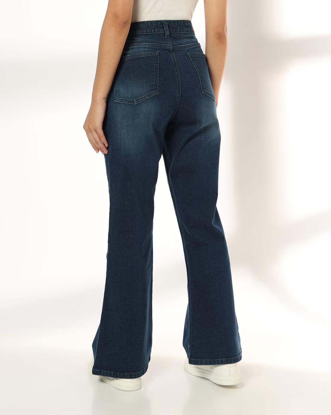 Women Lightly Washed High-Rise Bootcut Jeans