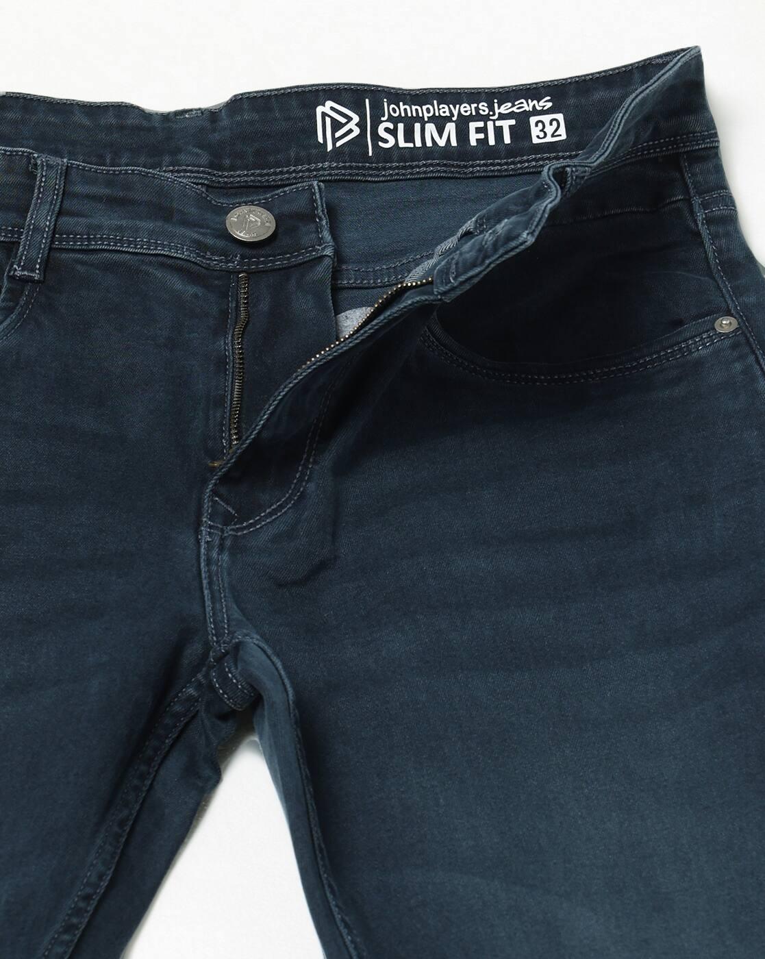 Men Washed Mid-Rise Slim Fit Jeans