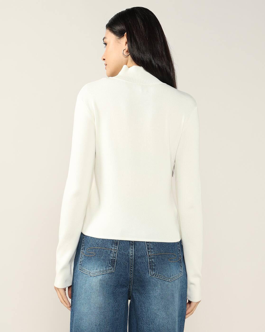 Women Regular Fit High-Neck Top