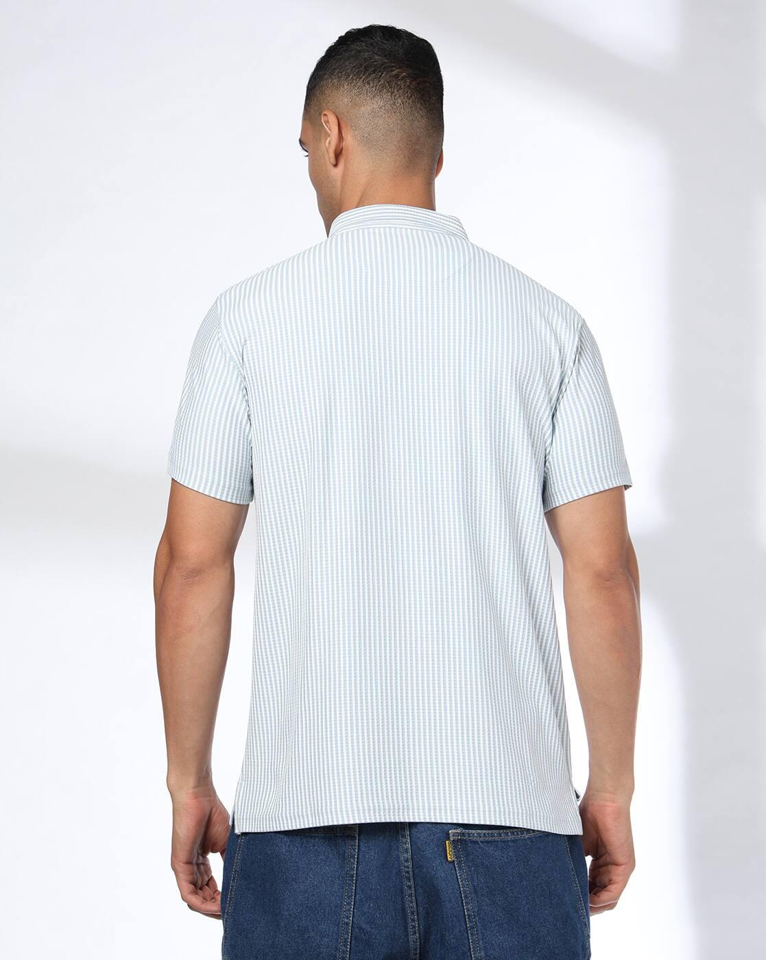 Men Striped Slim Fit Polo T-Shirt