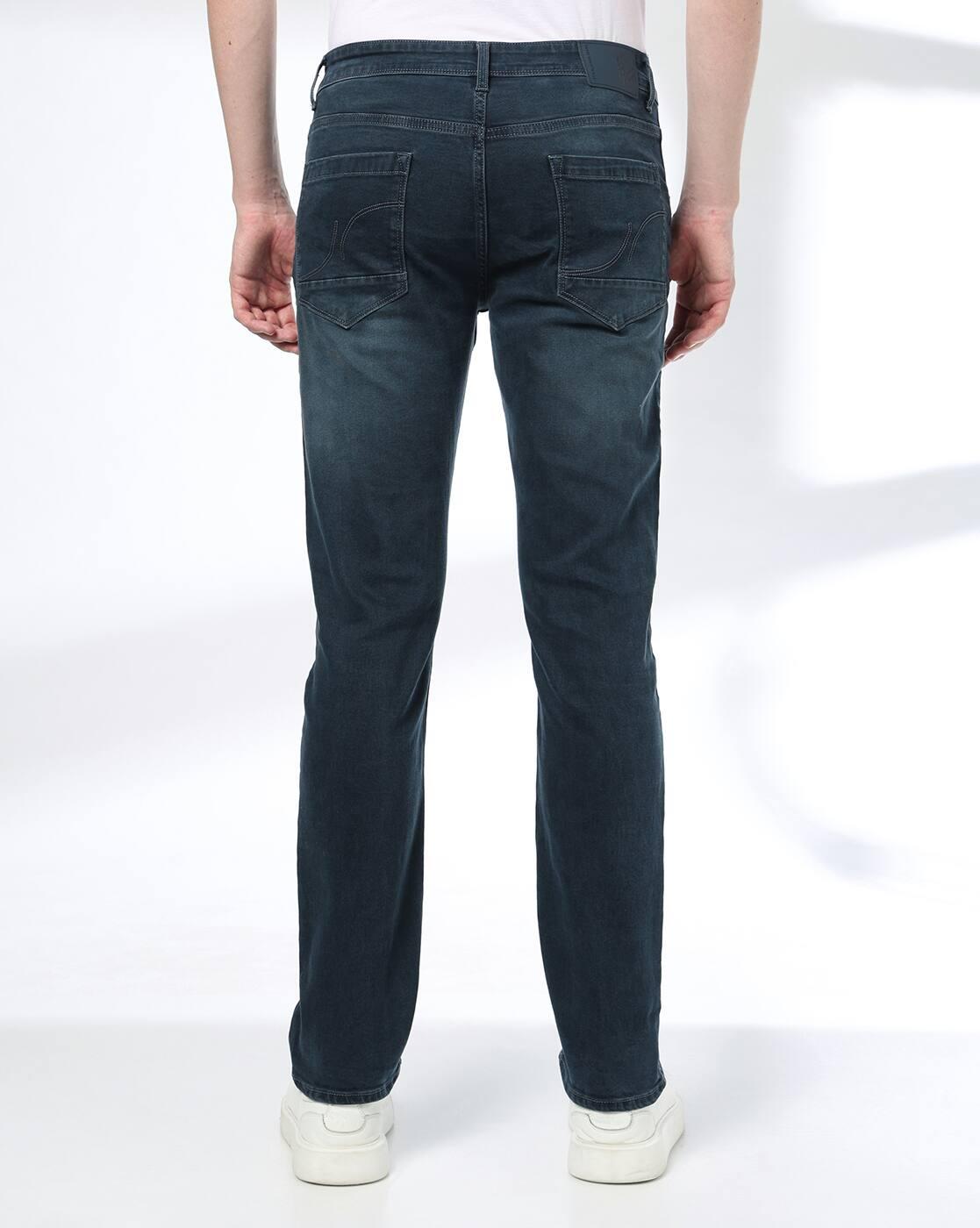 Men Washed Mid-Rise Slim Fit Jeans