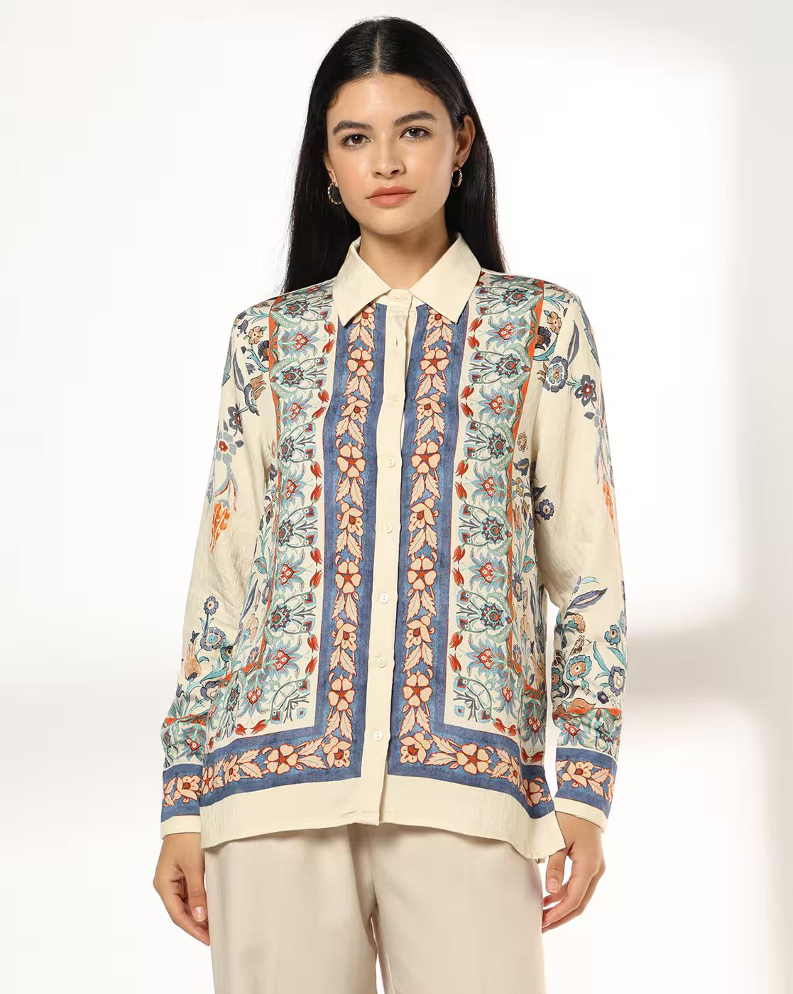 Women Floral Print Regular Fit Shirt