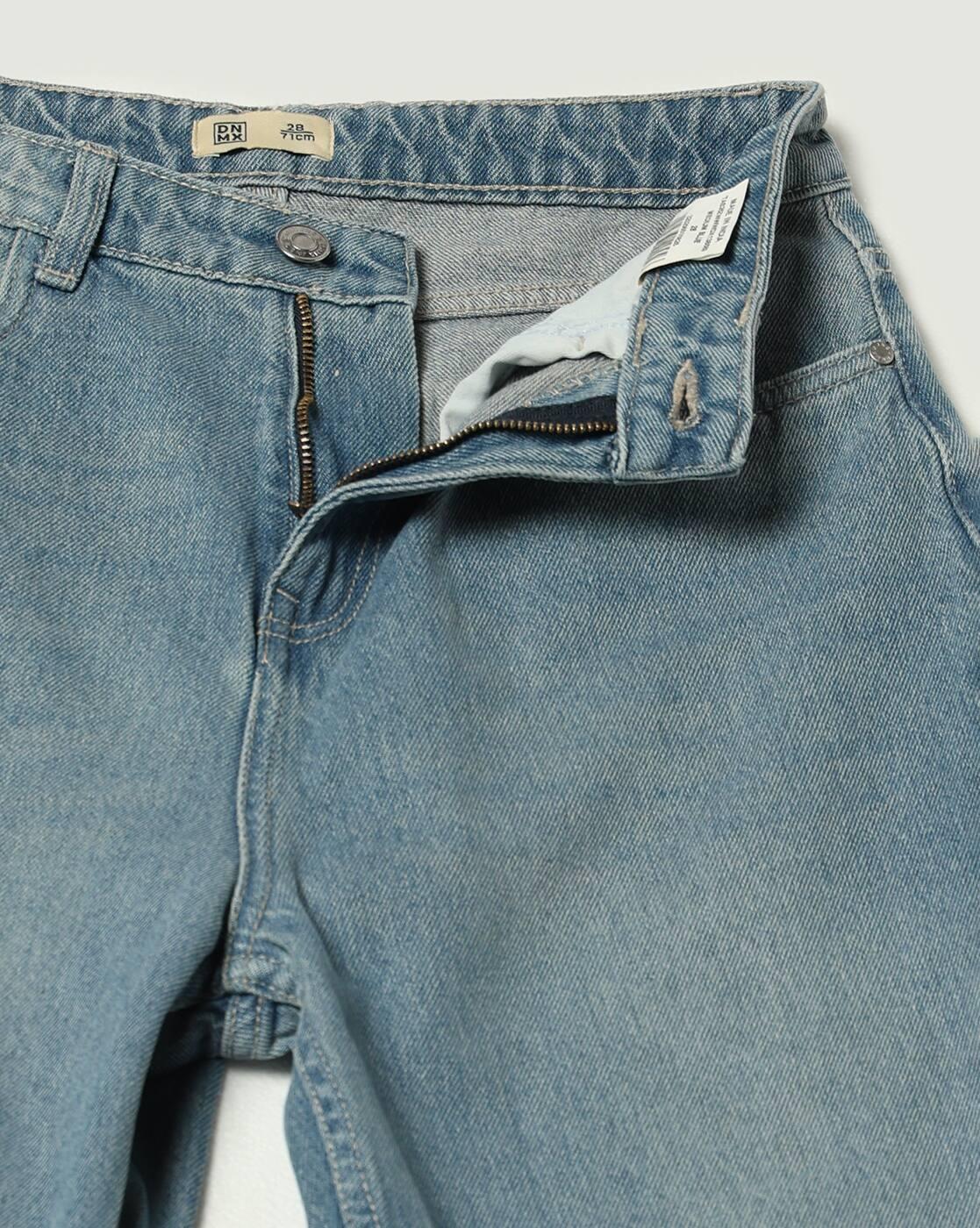 Women Mid-Wash Barrel Fit JEans