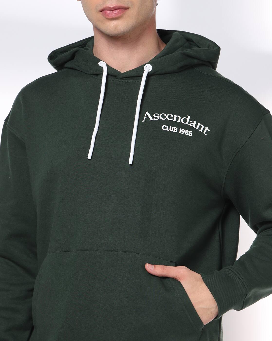 Men Typographic Print Regular Fit Hoodie