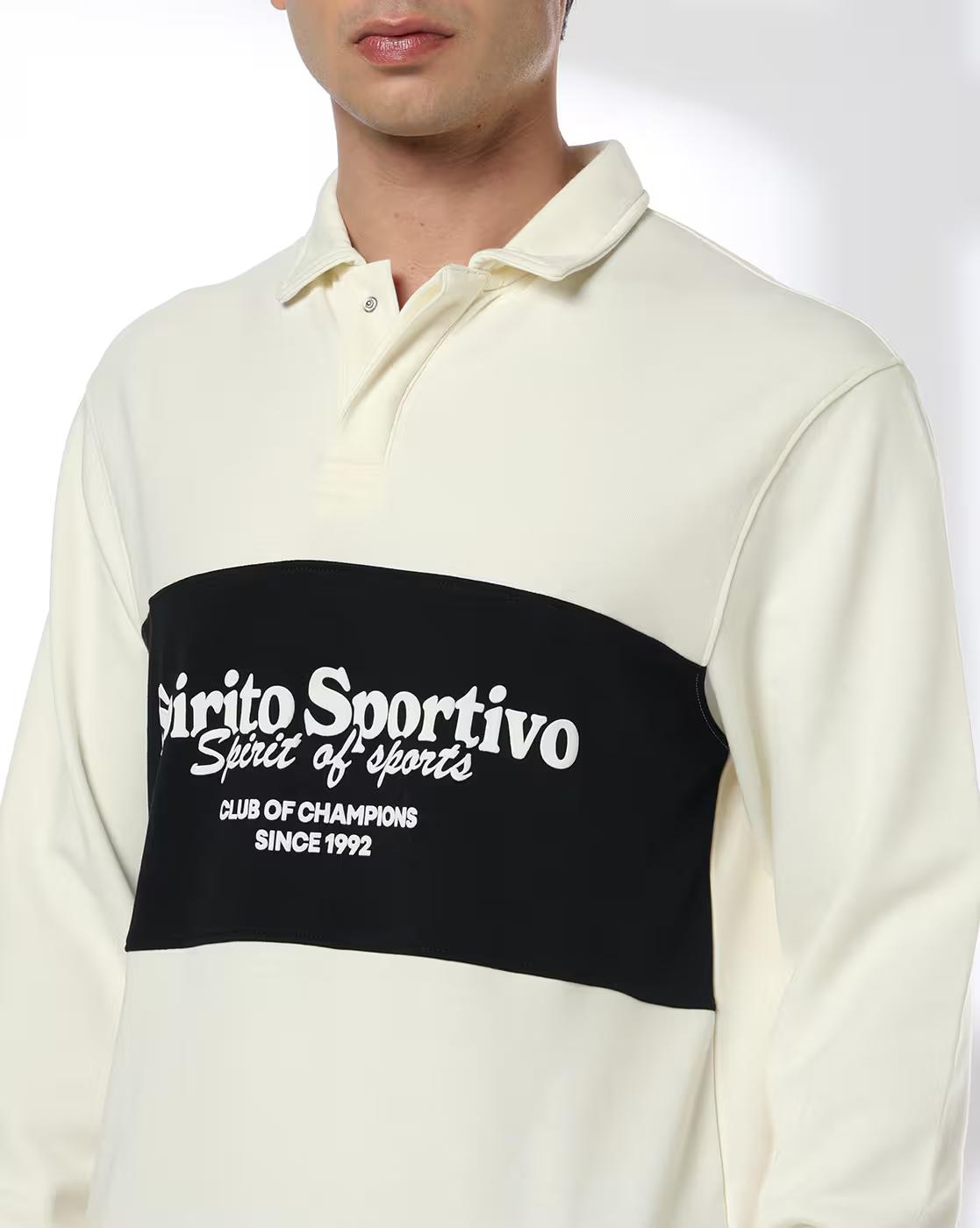Men Colourblock Regular Fit Sweatshirt