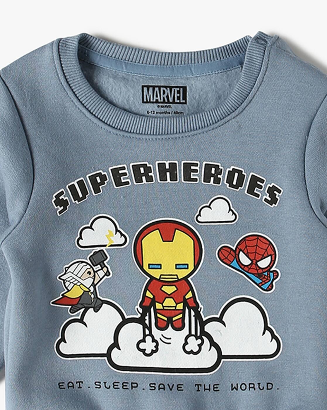 Boys Marvel Print Sweatshirt & Joggers Set
