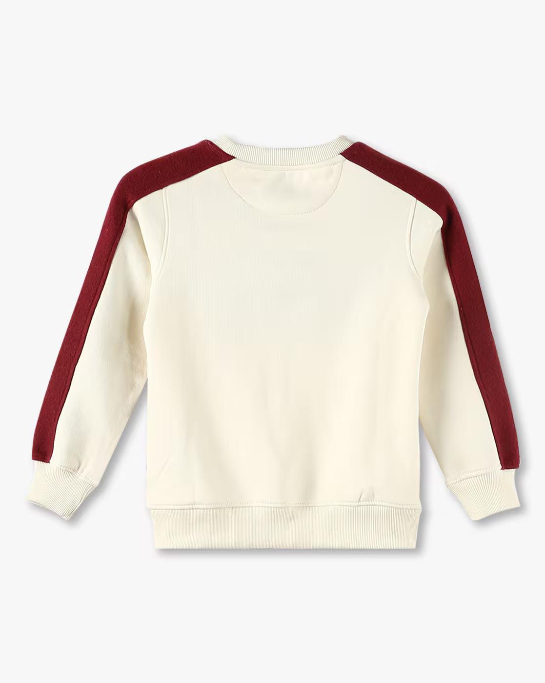 Boys Typographic Print Round-Neck Sweatshirt