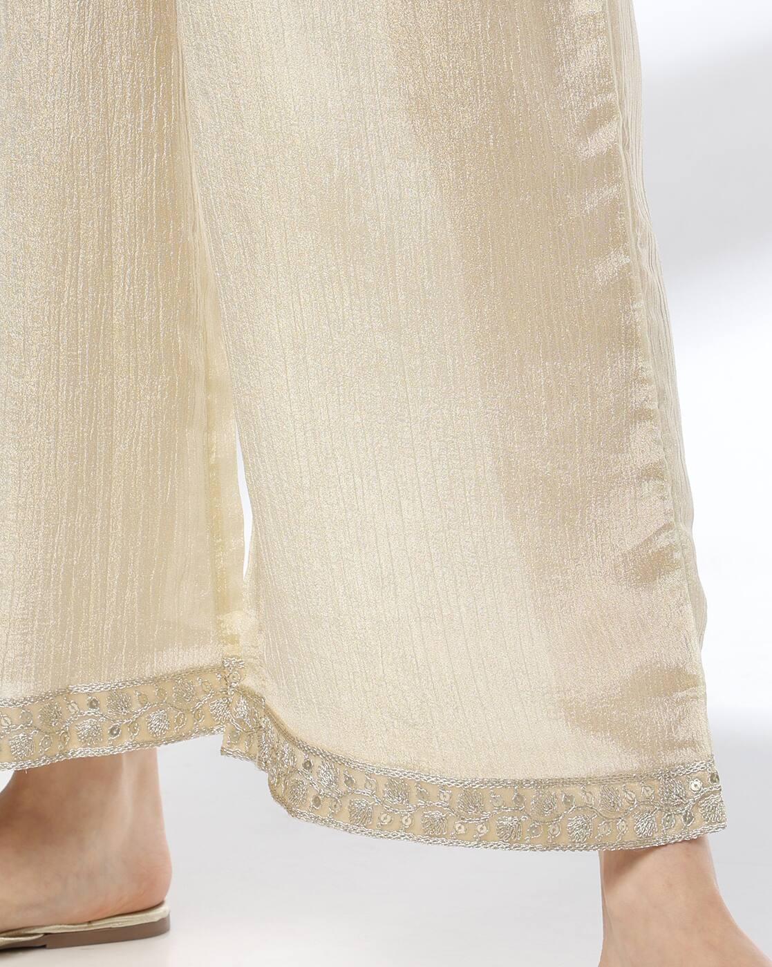 Women Lace Mid-Rise Palazzos