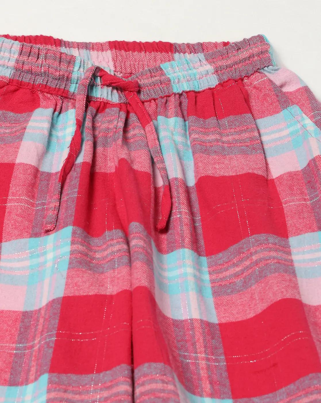 Women Flannel Checked Cotton Pyjamas