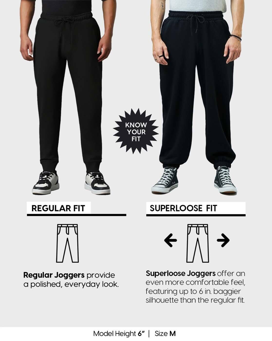 Men Solid Super Loose Fit Cargo Joggers
