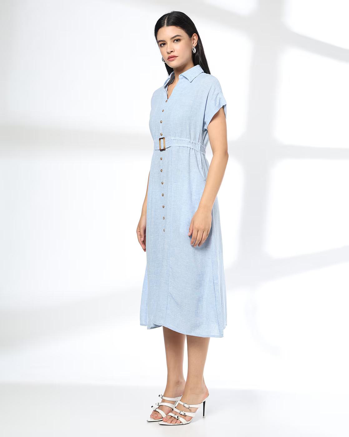 Women Patterned Shirt Dress