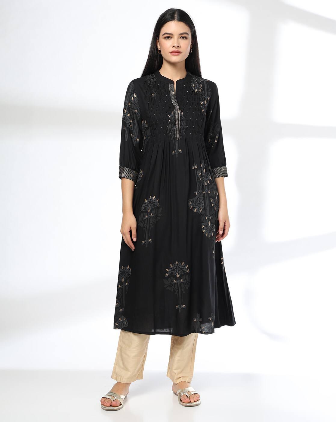 Women Floral Print A-Line Kurta