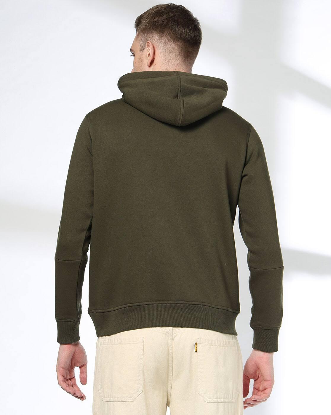 Men Typographic Print Slim Fit Hoodie