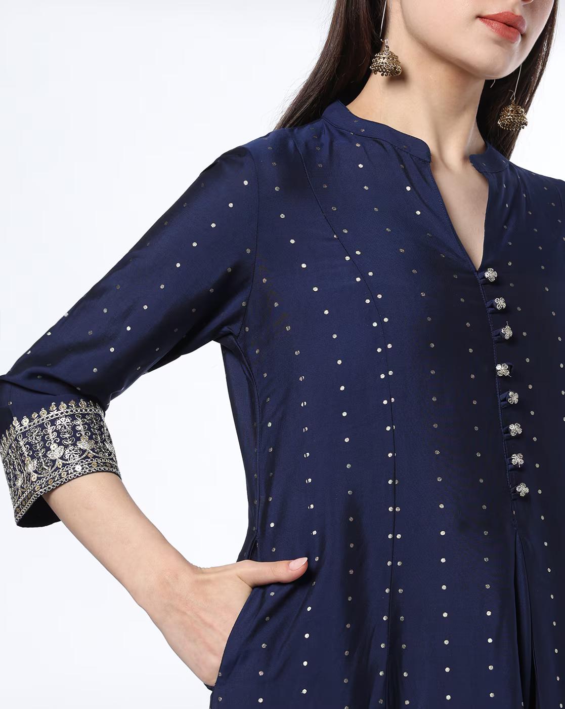 Women Embroidered A-Line Kurta