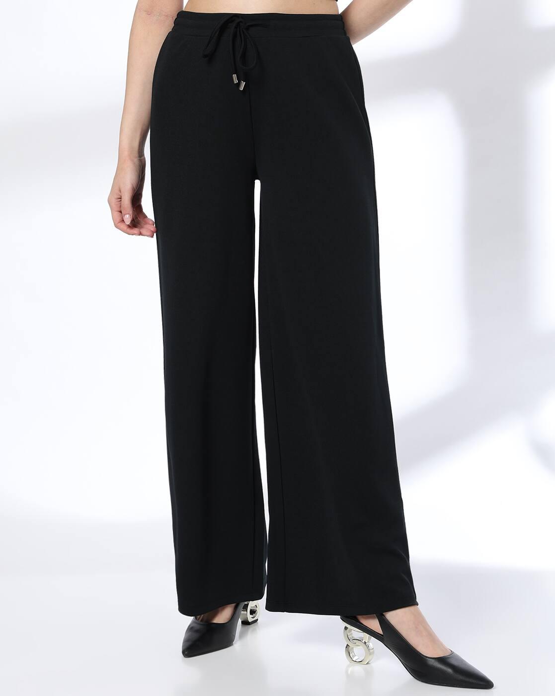 Women Wide-Leg Flat-Front Trousers