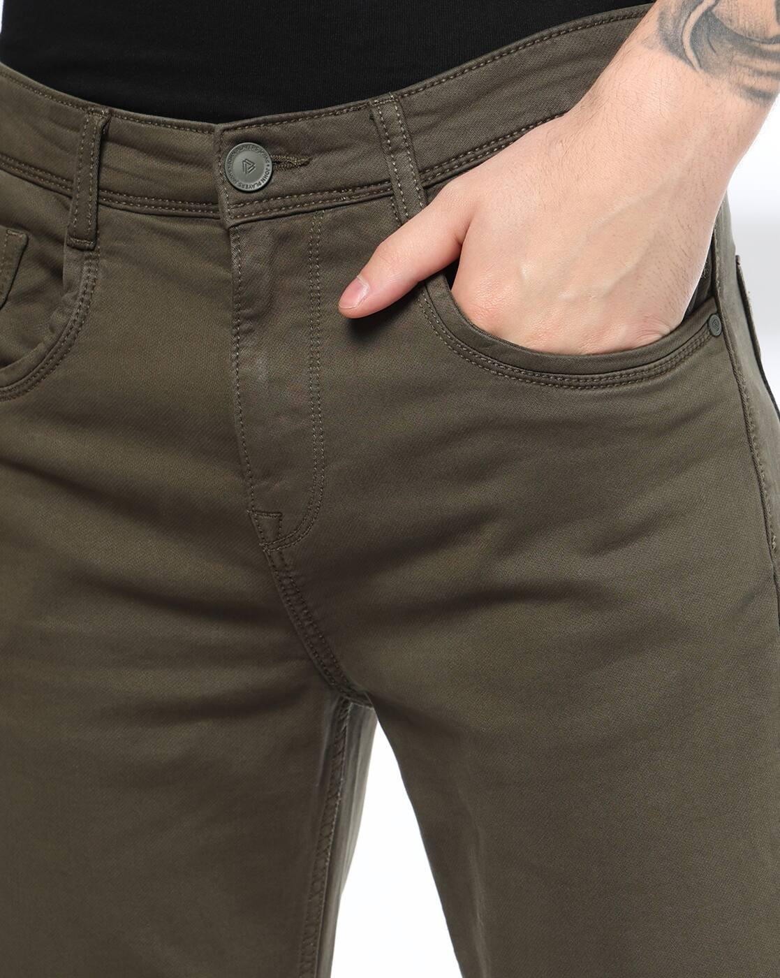Men Mid-Rise Knitted Straight Jeans