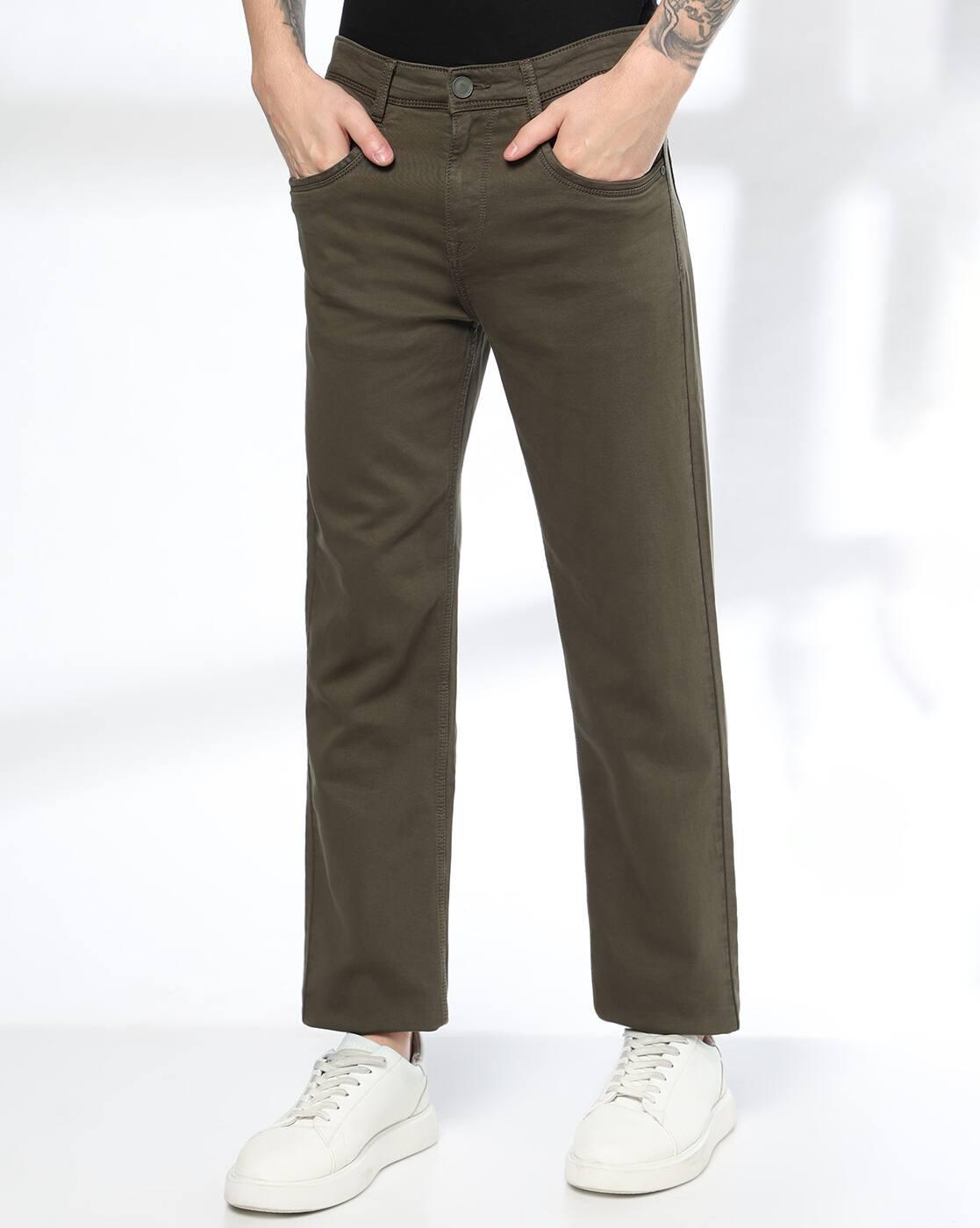 Men Mid-Rise Knitted Straight Jeans