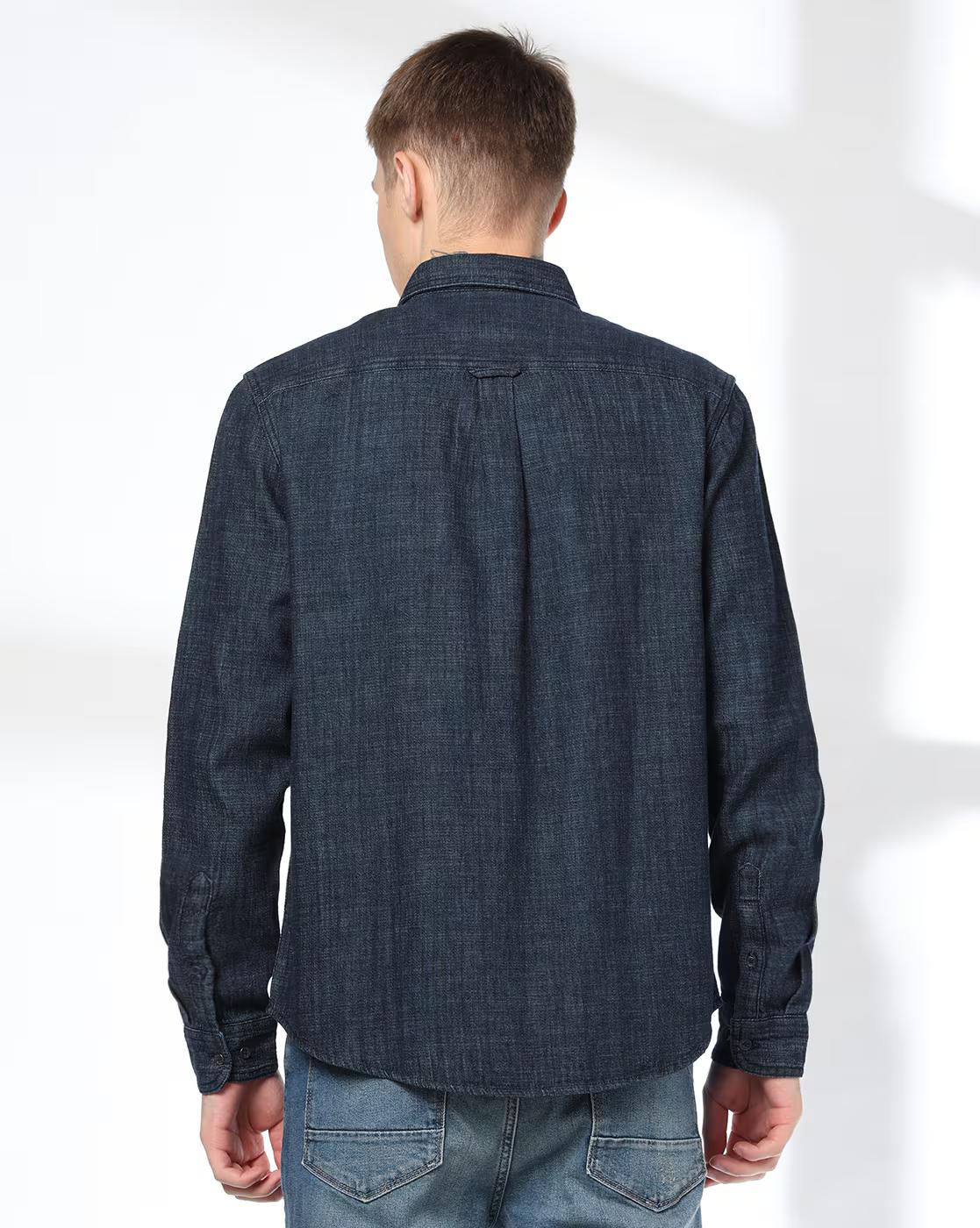 Men Regular Fit Shirt with Flap Pockets