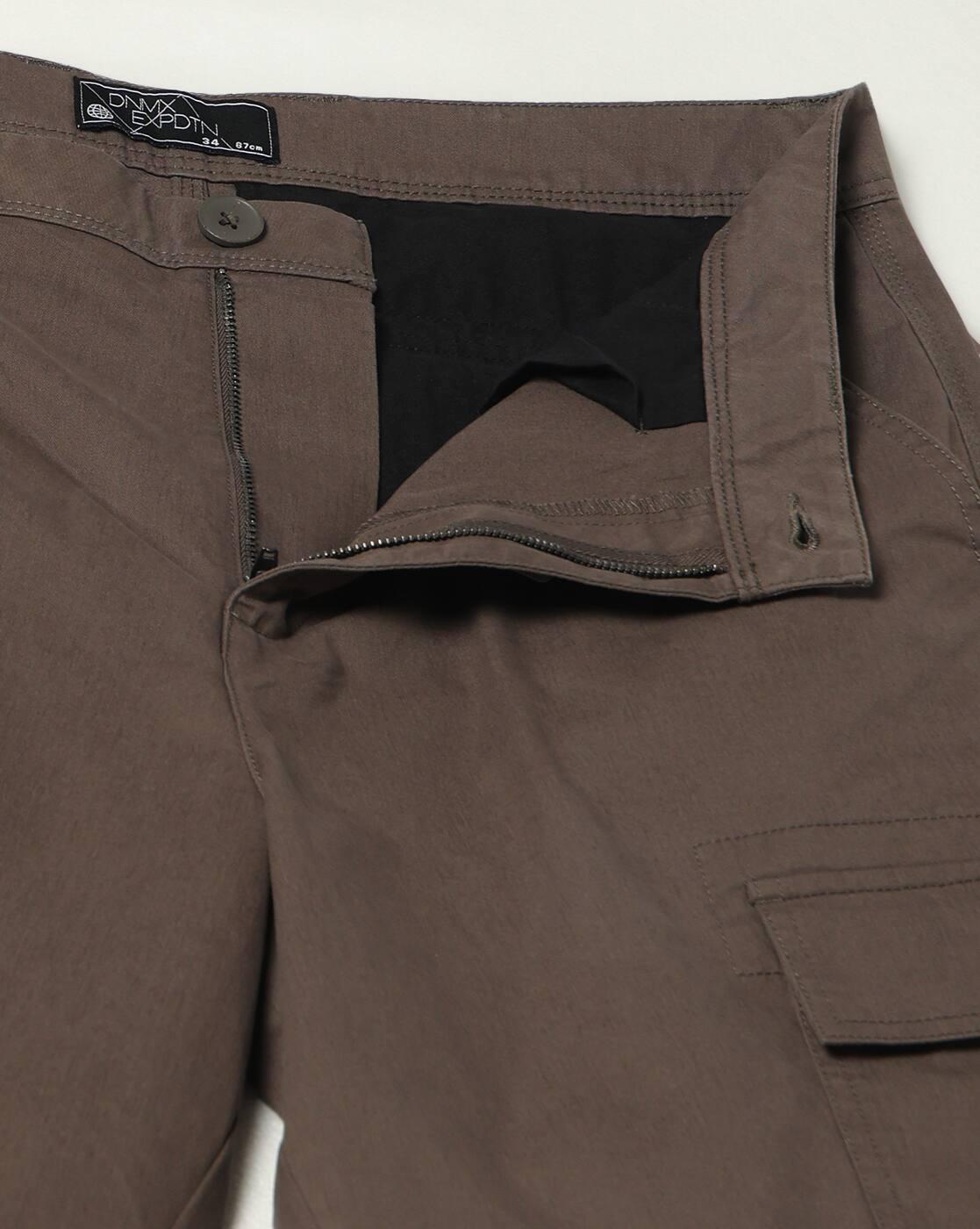 Men Mid-Rise Knee-Length Cargo Shorts