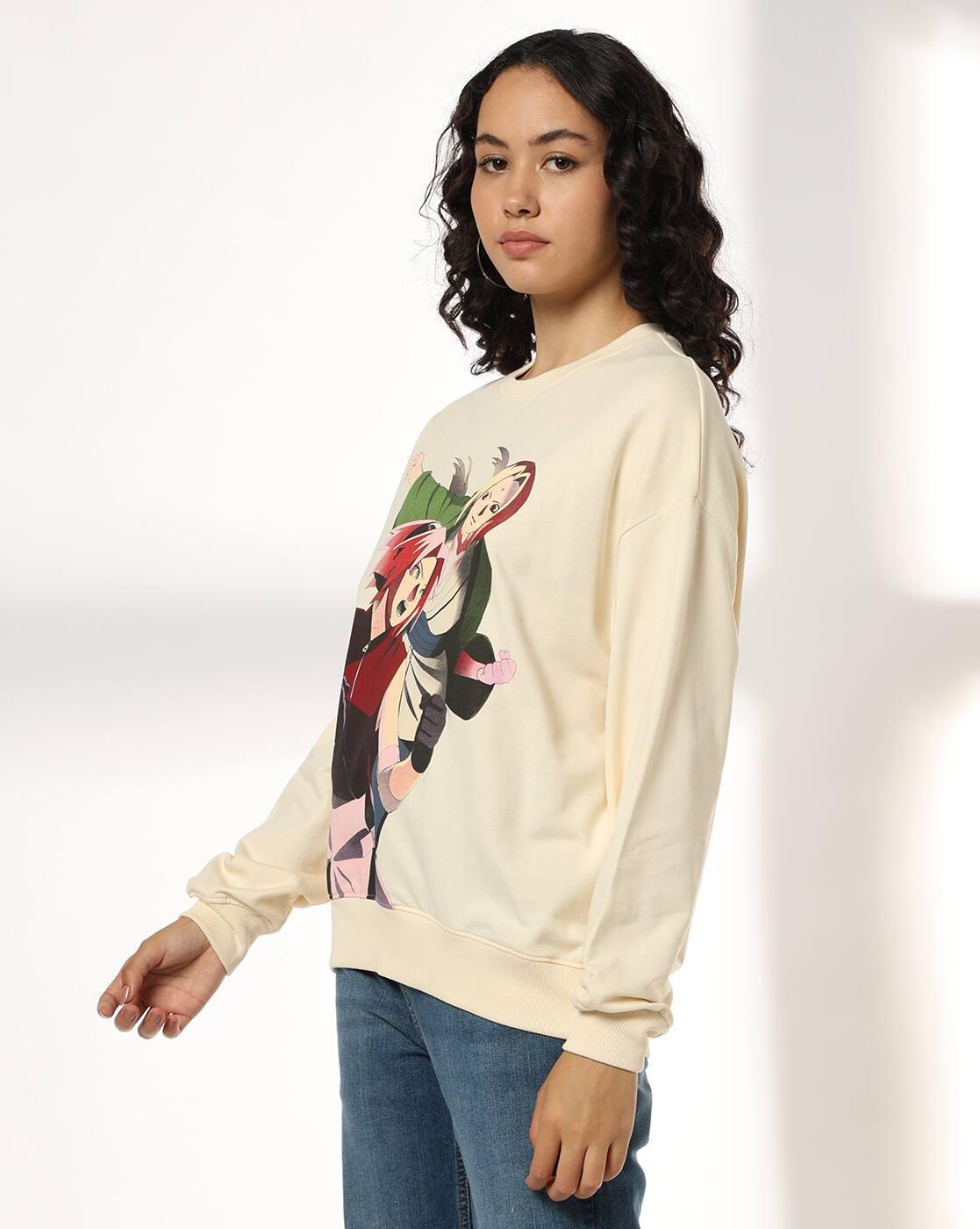 Women Graphic Print Regular Fit Round-Neck Sweatshirt