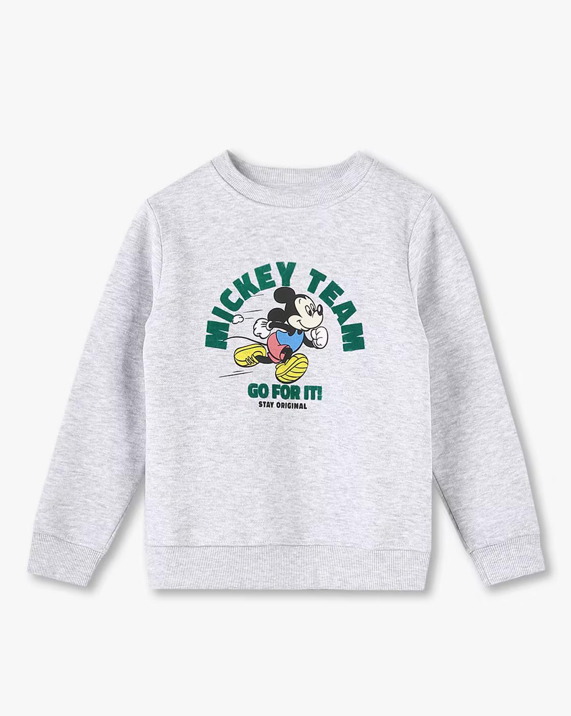 Boys Mickey Mouse Print Sweatshirt