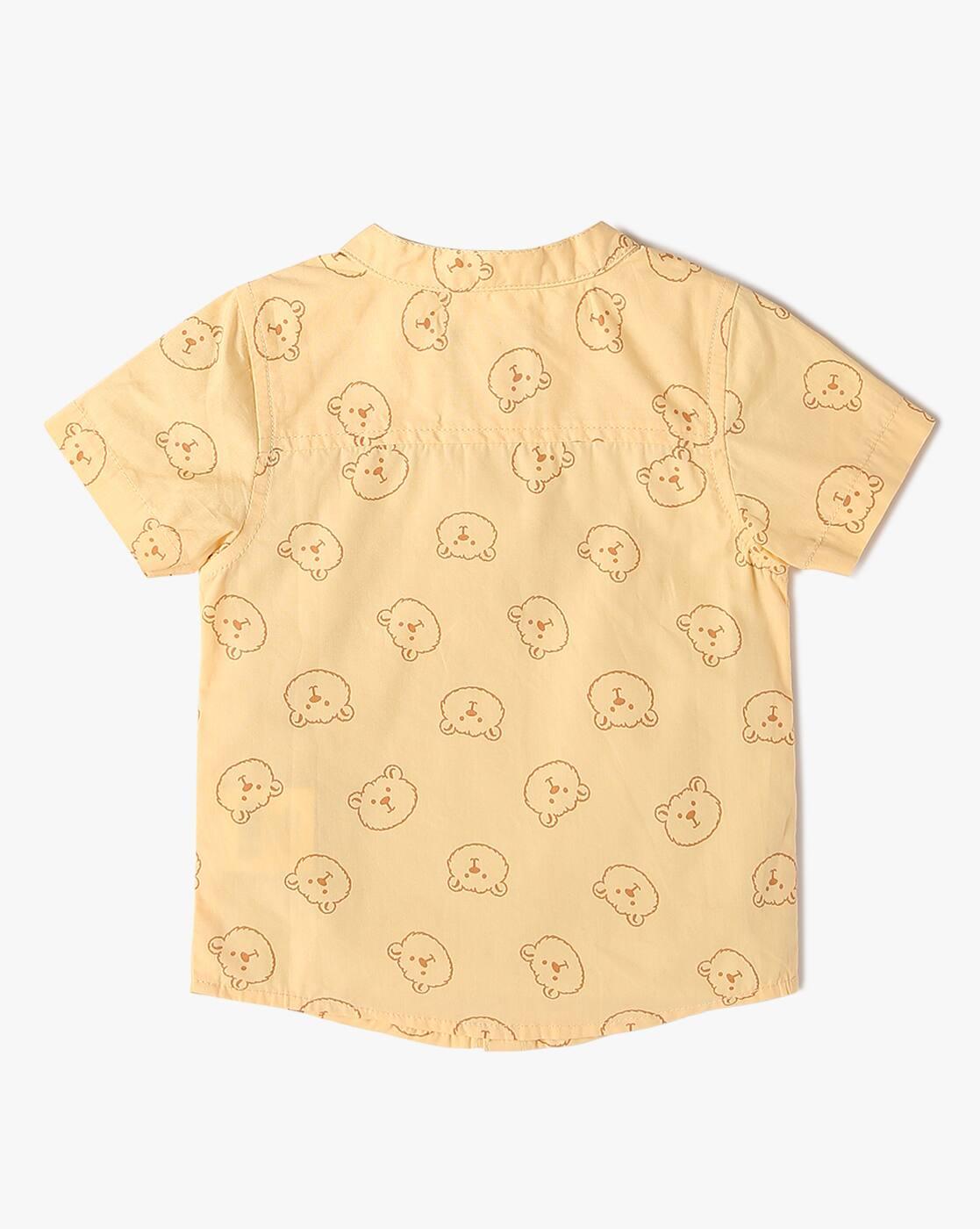 Boys Twofer Printed Relaxed Fit Shirt with T-Shirt