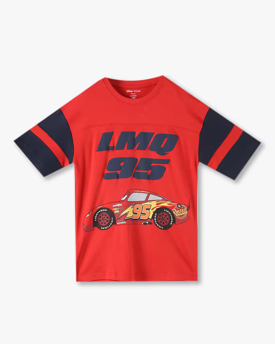 Boys LMQ 95 Print Tailored Fit Round-Neck T-Shirt