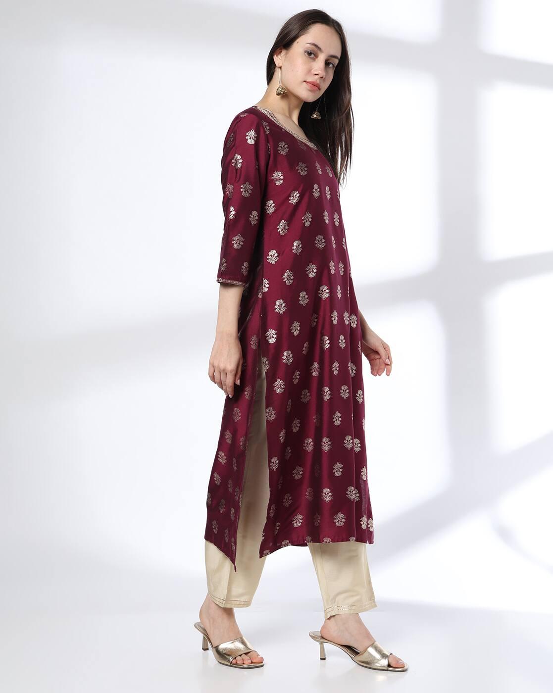 Women Floral Print Straight Kurta & Pants Set