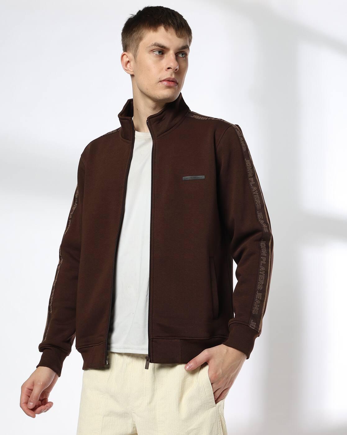 Men Slim Fit Mock Neck Sweatshirt