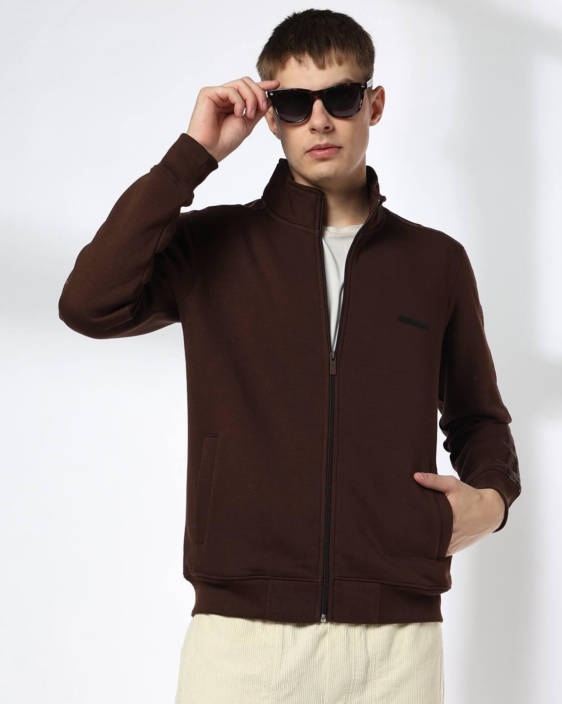 Men Slim Fit Mock Neck Sweatshirt