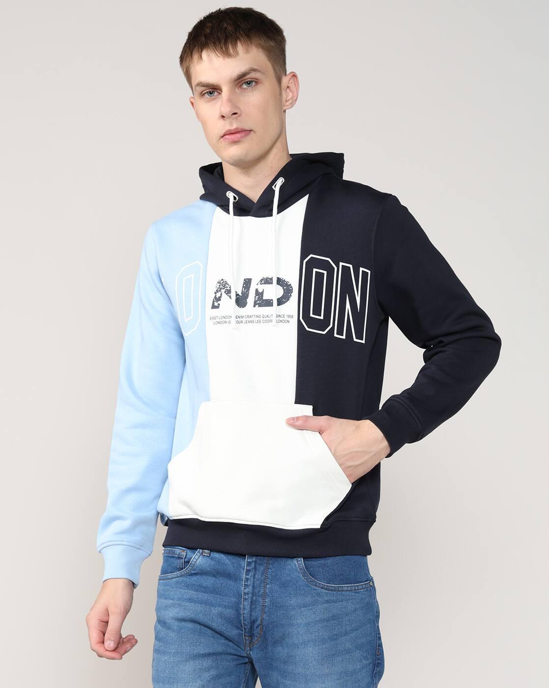 Men Typographic Print Regular Fit Hoodie
