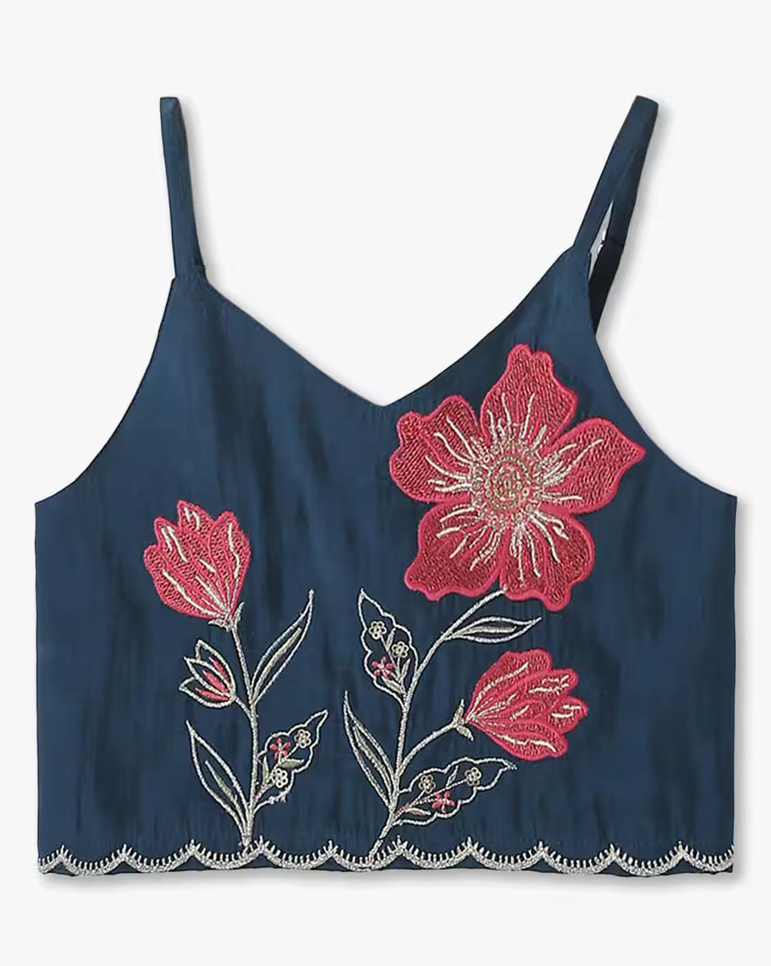Girls Embroidered Choli with Chaniya & Dupatta