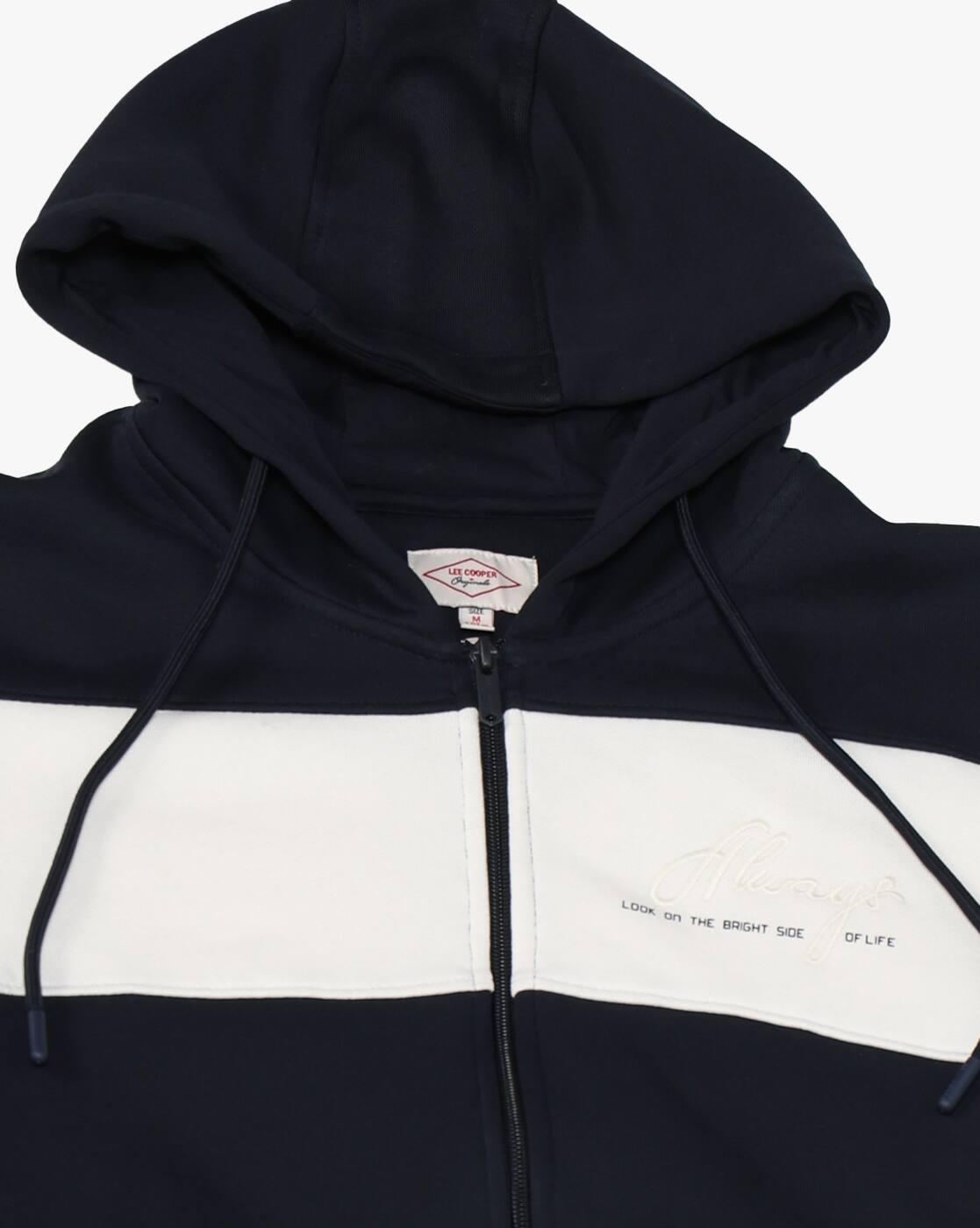 Men Striped Regular Fit Hoodie