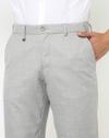Checked Slim Fit Trousers with Flexible Waist