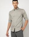 Men Bedford Dobby Slim Fit Shirt with Patch Pocket