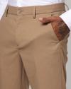 Men Slim Fit Flat-Front Trousers