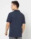 Regular Fit Micro Print Cotton Polo T-Shirt
